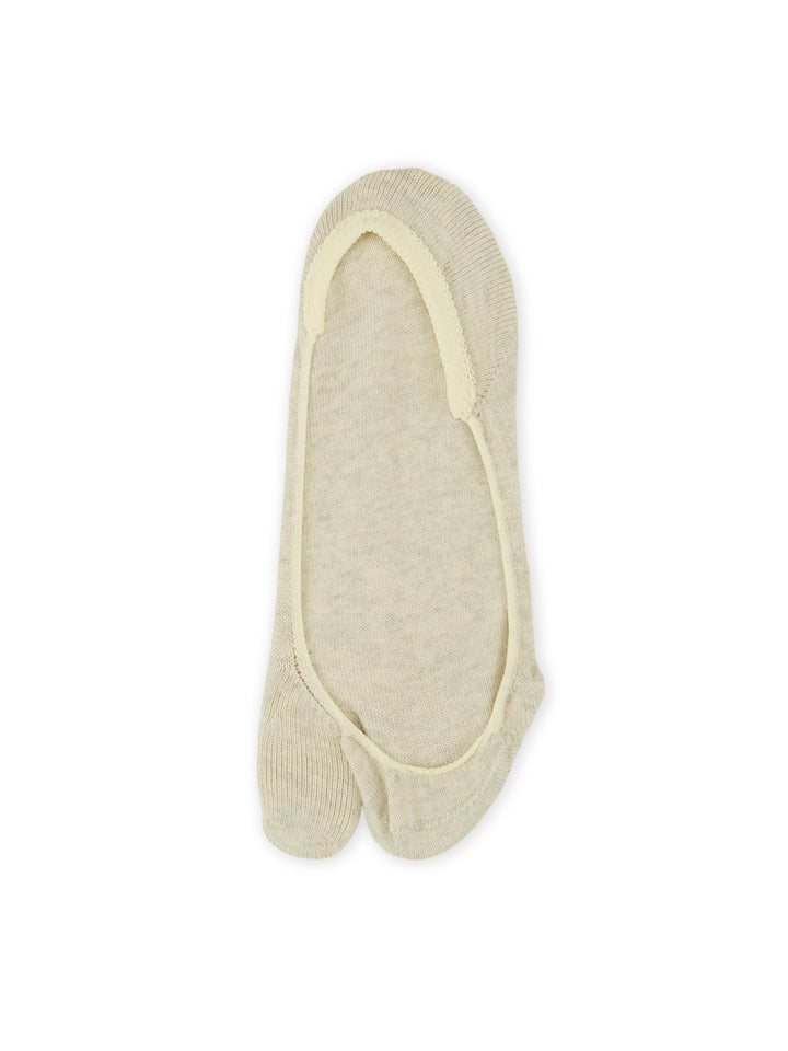 Cotton Tabi No-Show Socks - Ivory