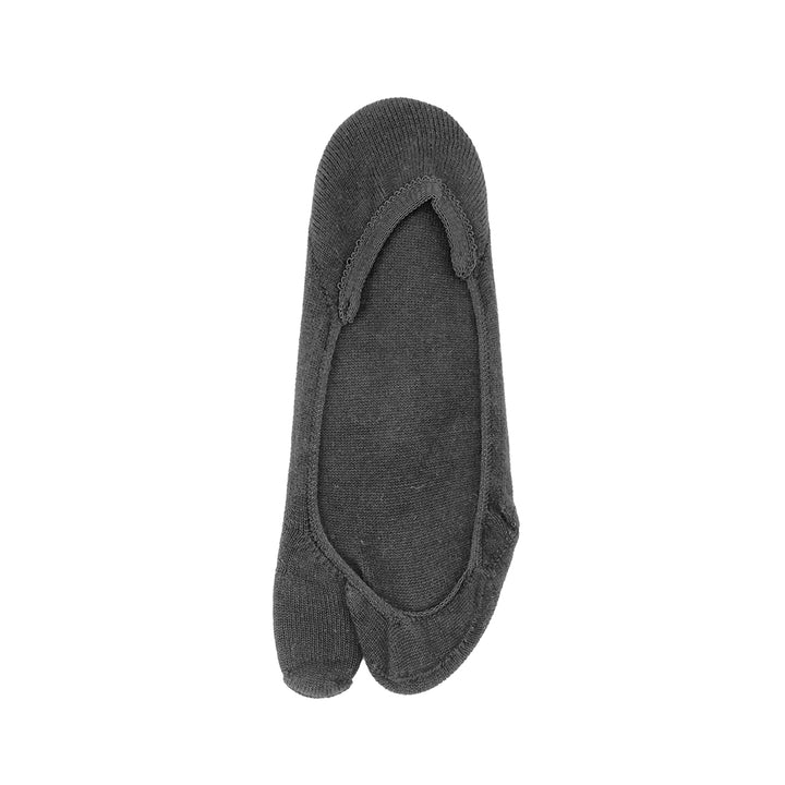 Cotton Tabi No-Show Socks - Black
