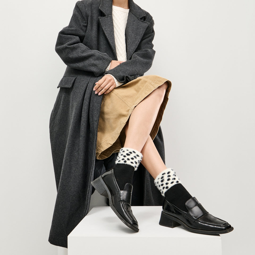 Leopard Dot Short Crew Socks (WOMEN)