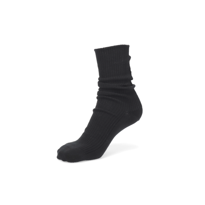 Teddy Bear Cotton Crew Socks - Black (WOMEN)