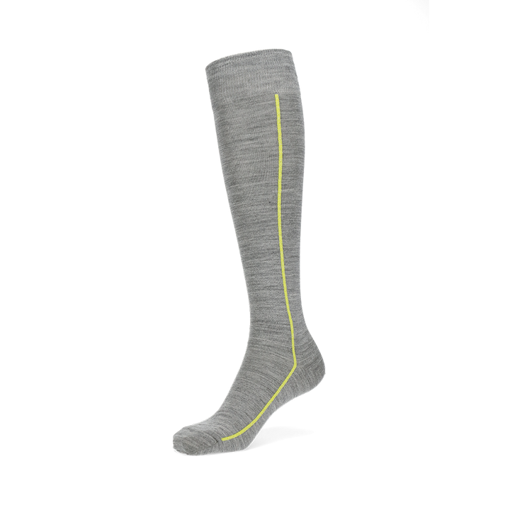 Glitter Line Light Merino Knee-High Socks - Grey