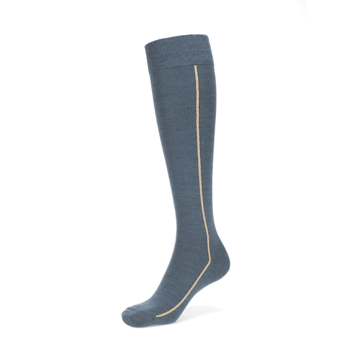 Glitter Line Light Merino Knee-High Socks - VintageBlue