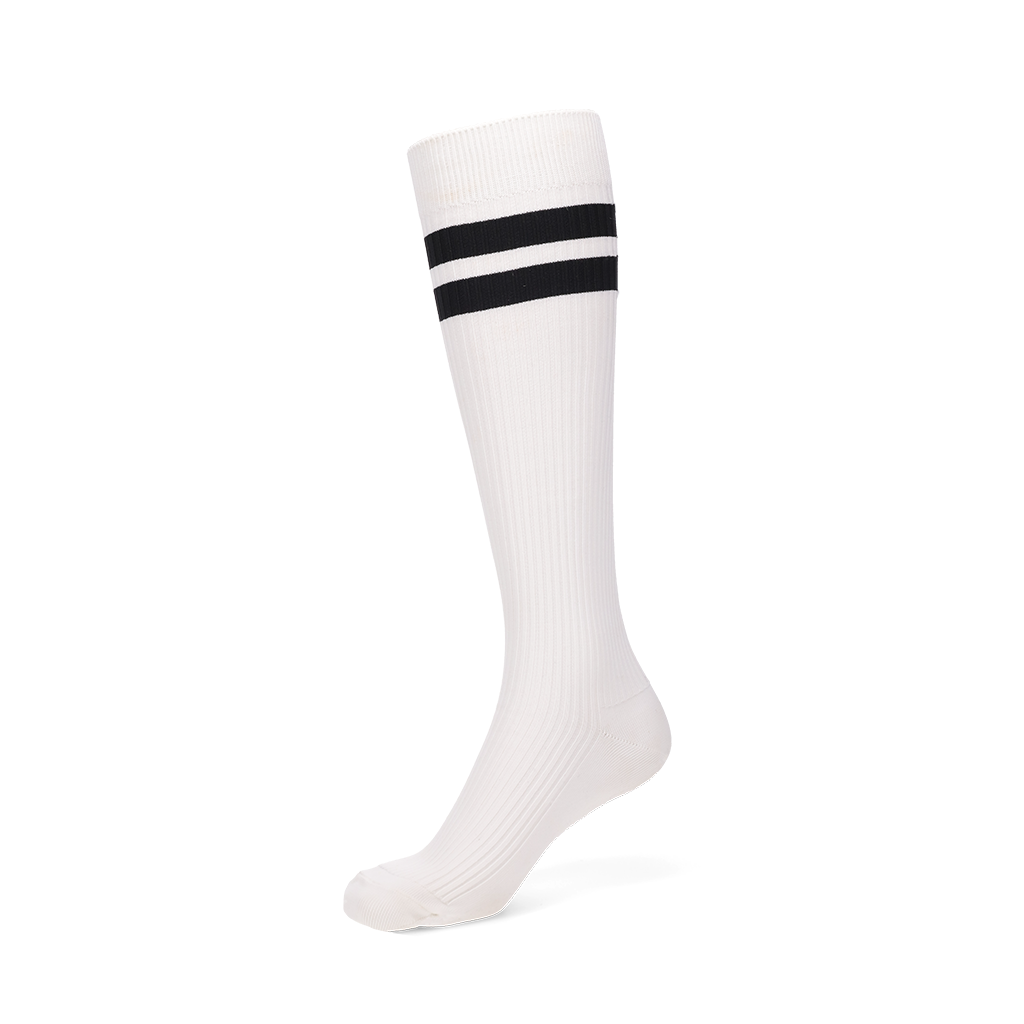 Striped Dry Knee-High Socks - White (WOMEN)