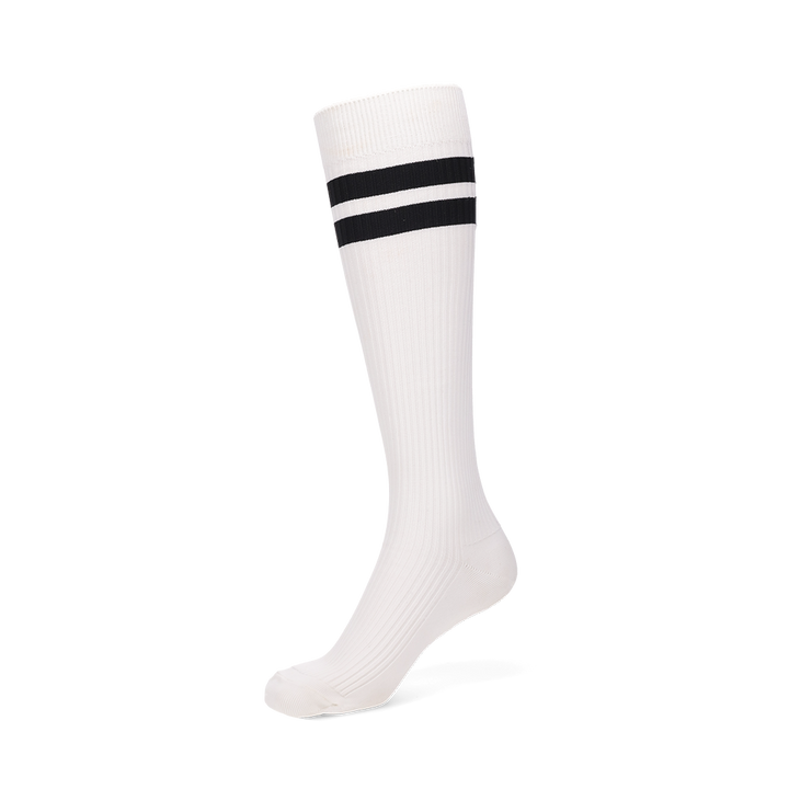 Striped Dry Knee-High Socks - White (WOMEN)