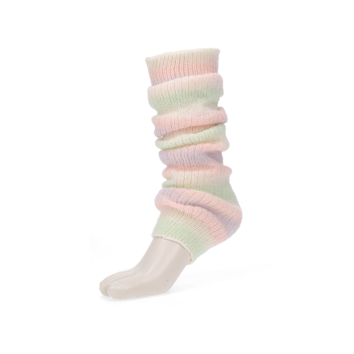 Fuzzy Ombre Stripe Leg Warmers - Pink (WOMEN)