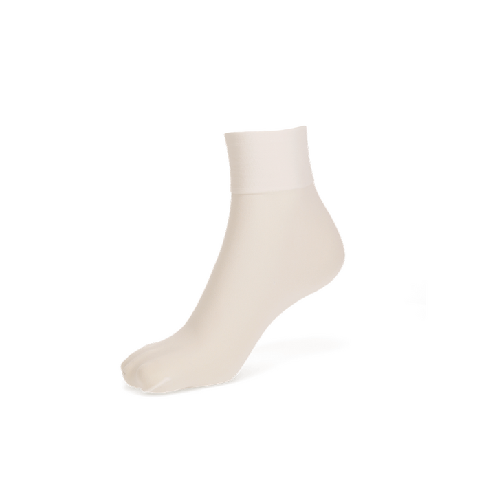 40-denier Short Crew Socks - Ivory