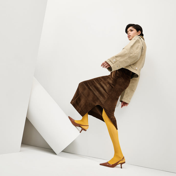 30-denier Premium Tights - Mustard