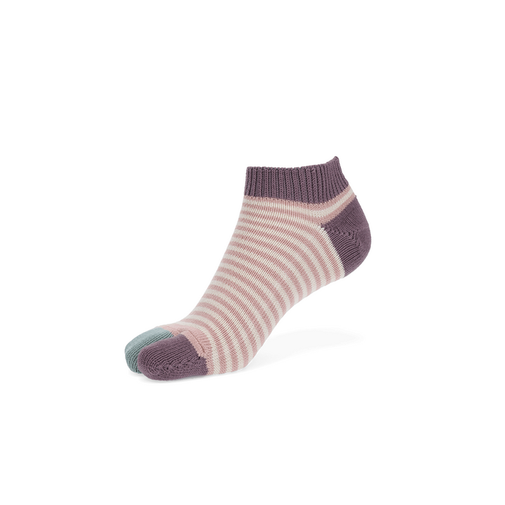Striped Cotton Tabi Sneaker Socks - DullPink (WOMEN)