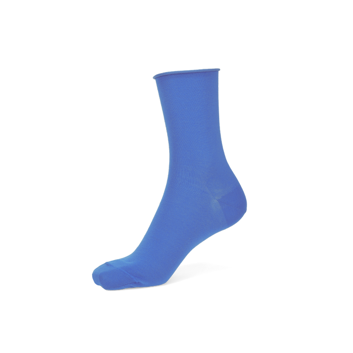 Premium Silky Cotton Plain Crew Socks - SkyBlue (WOMEN)