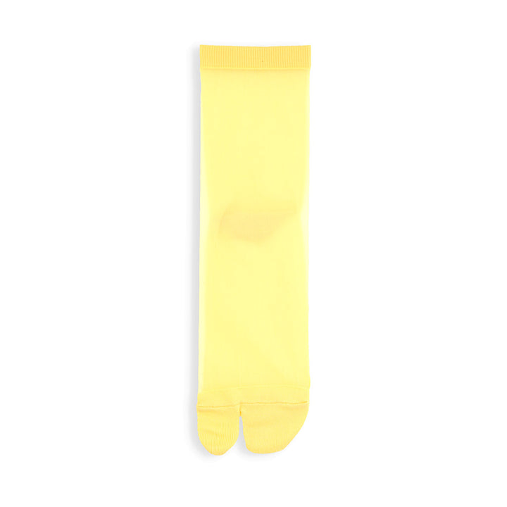 Two-Tone Tabi Crew Socks - Yellow