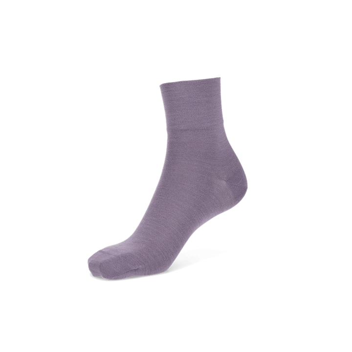 Premium Silk Short Crew Socks - Violet
