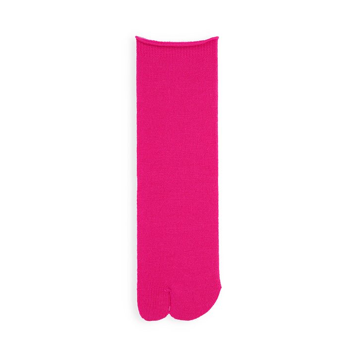Super Extra Fine Merino Tabi Crew Socks - HotPink (WOMEN)