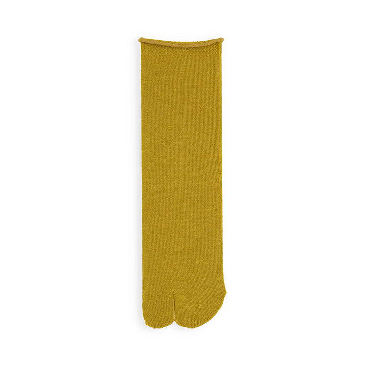 Super Extra Fine Merino Tabi Crew Socks - DullYellow (WOMEN)