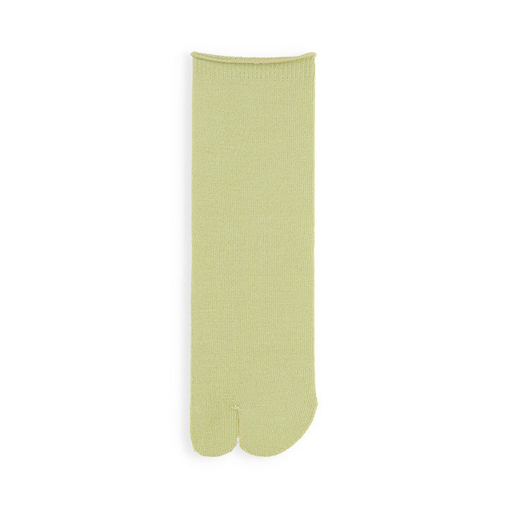 Super Extra Fine Merino Tabi Crew Socks - YellowGreen (WOMEN)
