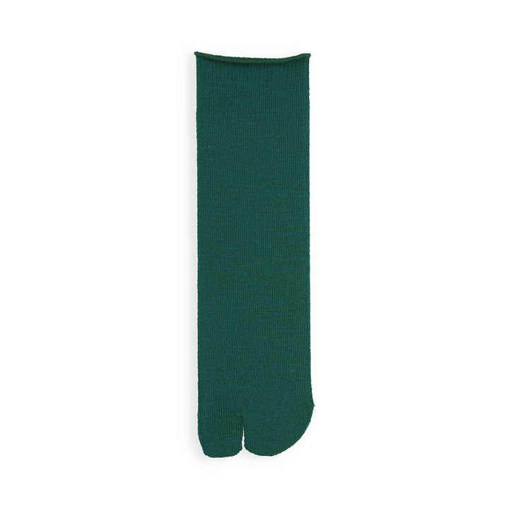 Super Extra Fine Merino Tabi Crew Socks - Green (WOMEN)