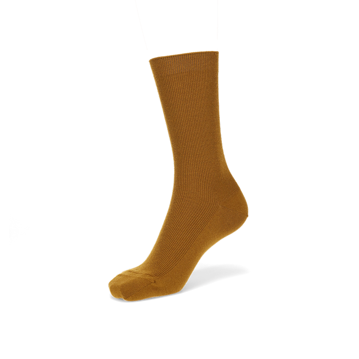 Premium Finest Merino Crew Socks - YellowBrown