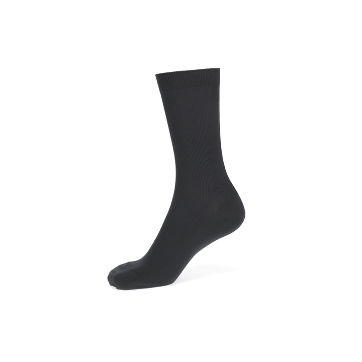 Premium Suvin Gold Cotton Crew Socks - Black (WOMEN)