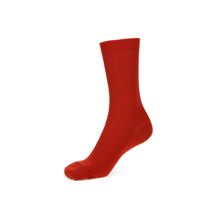 Premium Suvin Gold Cotton Crew Socks - Red (WOMEN)