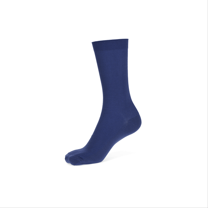 Premium Suvin Gold Cotton Crew Socks - Blue (WOMEN)