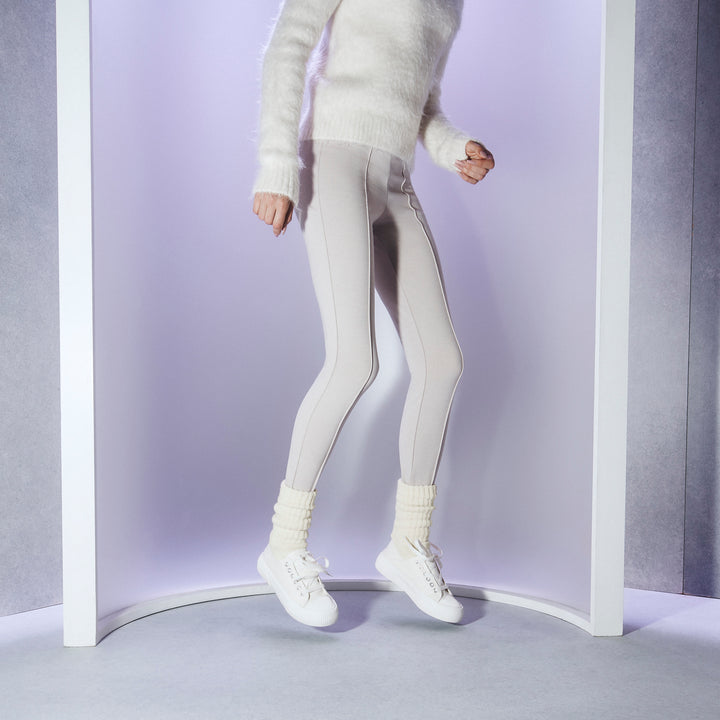 Pile-Lined Lounge Crew Socks - Ivory (WOMEN)