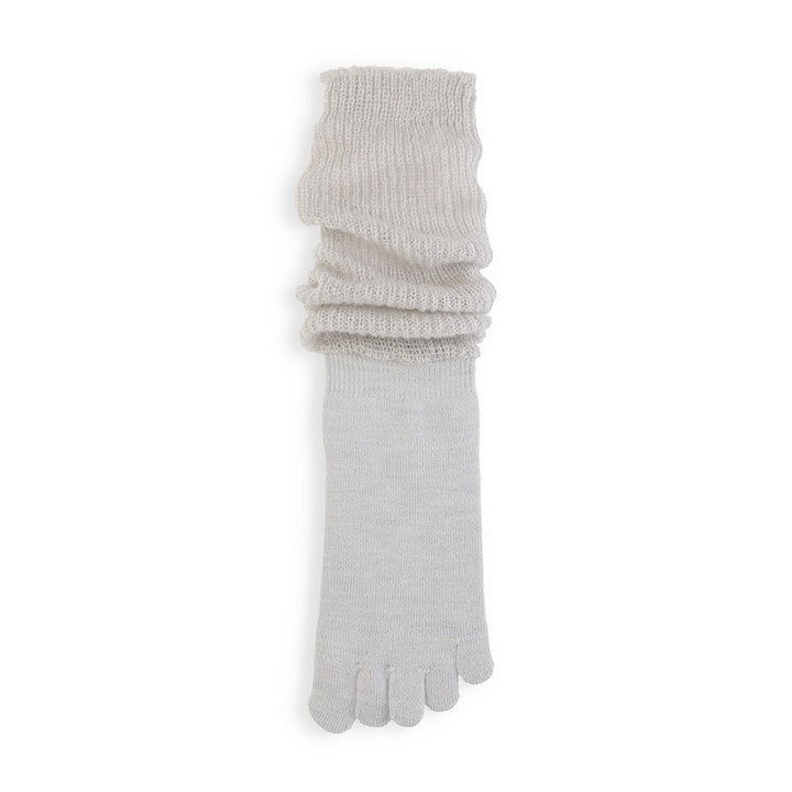 Merino Leg Warmer Toe Socks - White