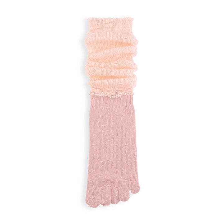 Merino Leg Warmer Toe Socks - Pink