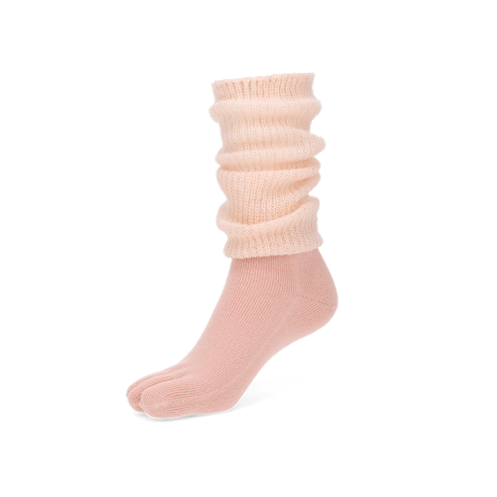 Merino Leg Warmer Toe Socks - Pink