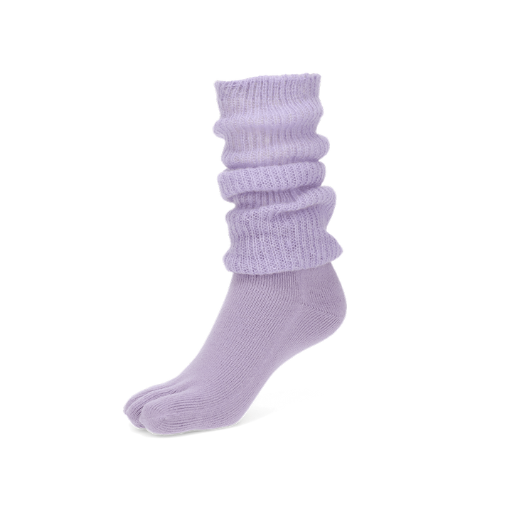 Merino Leg Warmer Toe Socks - Lavender