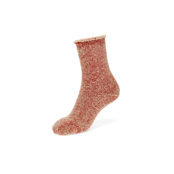 Extremely Warm Alpaca-Merino Lounge Socks - Red