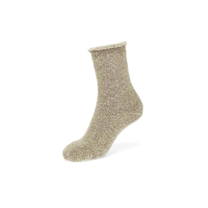 Extremely Warm Alpaca-Merino Lounge Socks - YellowBrown