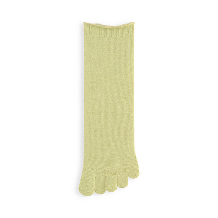 Super Extra Fine Merino Toe Crew Socks - YellowGreen (WOMEN)