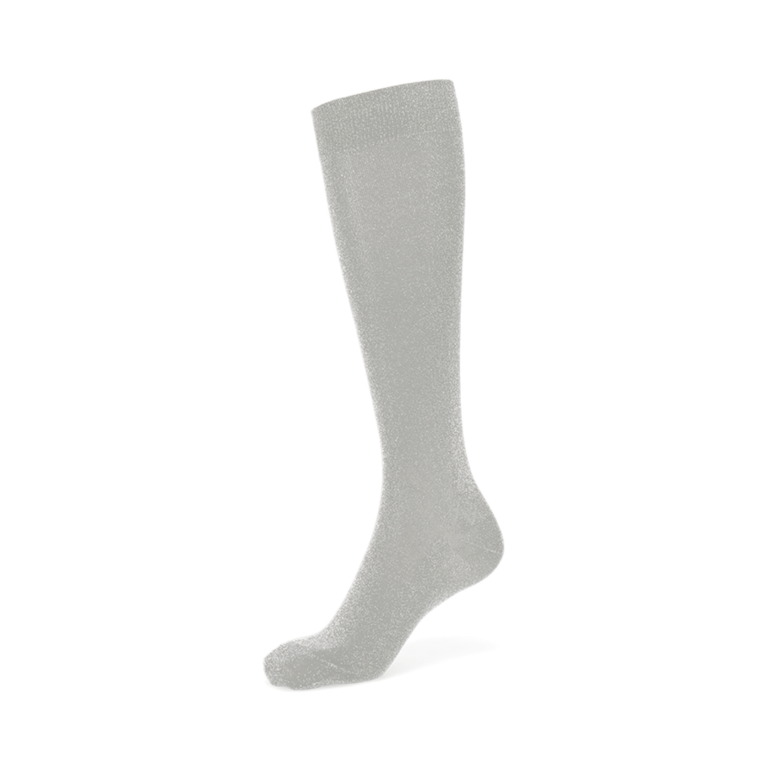 Soft Lamé Semi-Sheer Knee-High Socks - LightGrey (WOMEN)