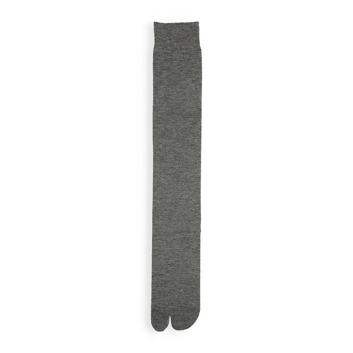 Extra Fine Merino Tabi Knee High Socks - Grey (WOMEN)