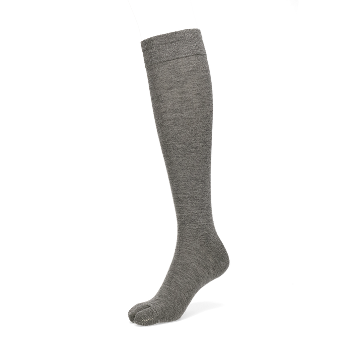 Extra Fine Merino Tabi Knee High Socks - Grey (WOMEN)