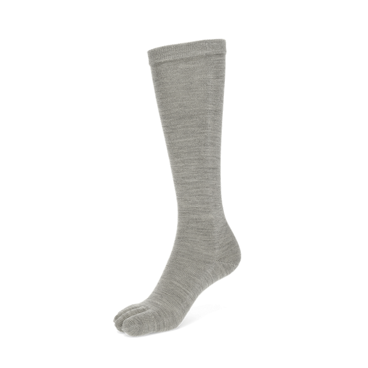 Super Extra Fine Merino Toe Knee-High Socks - Grey (WOMEN)