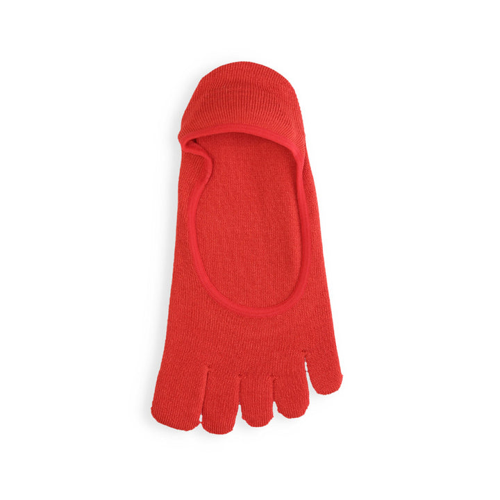 Toe No-Show Socks - Red (MEN)