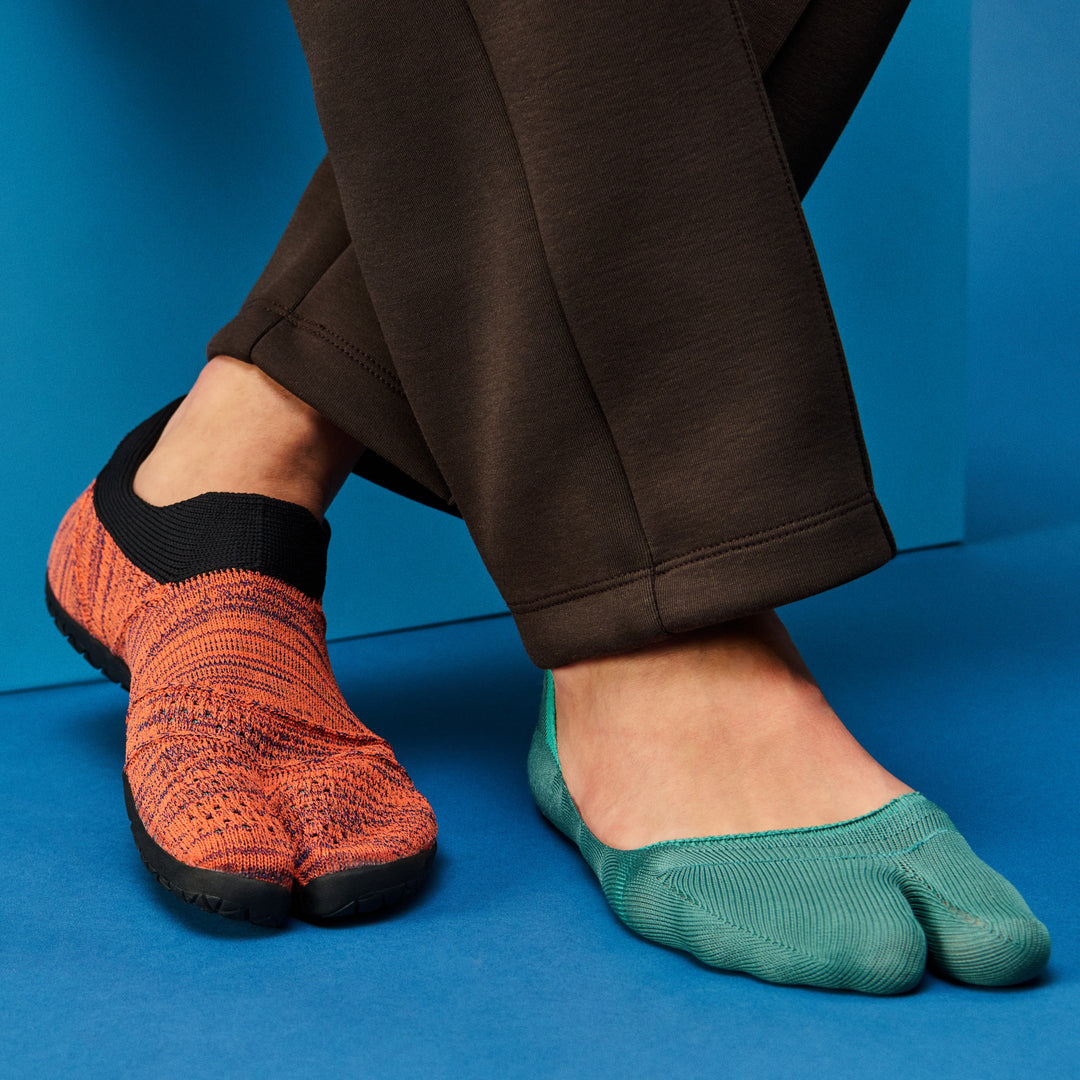 Perfect Fit Tabi No-Show Socks with COOLMAX®︎ fiber - BlueGreen (MEN)