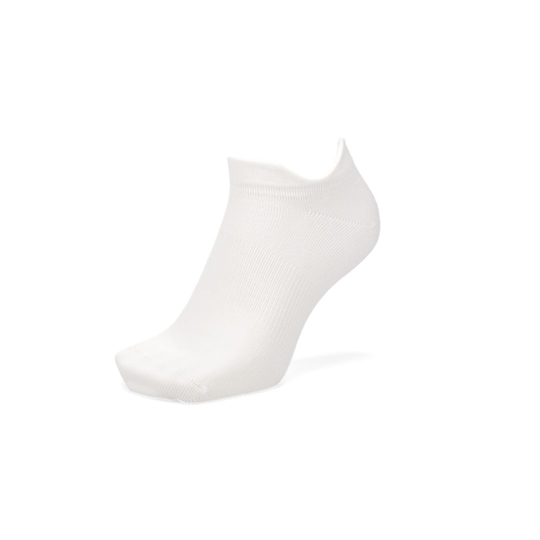 Ankle-Guard Cotton Sneaker Socks - White (MEN)