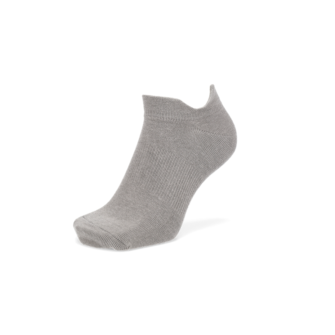 Ankle-Guard Cotton Sneaker Socks - Grey (MEN)