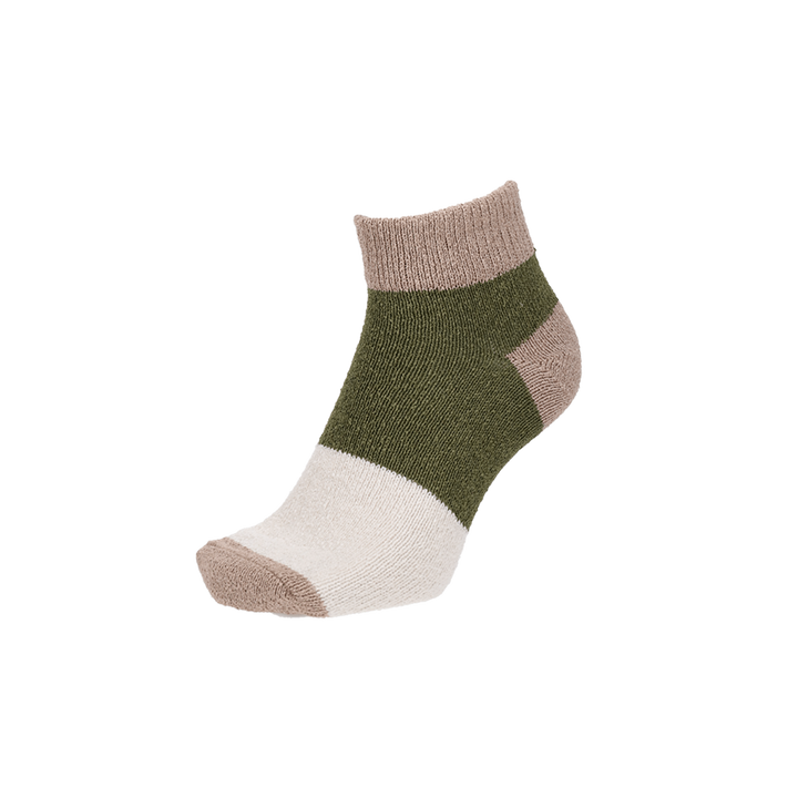 Tricolor Washi Short Crew Socks - Beige (MEN)