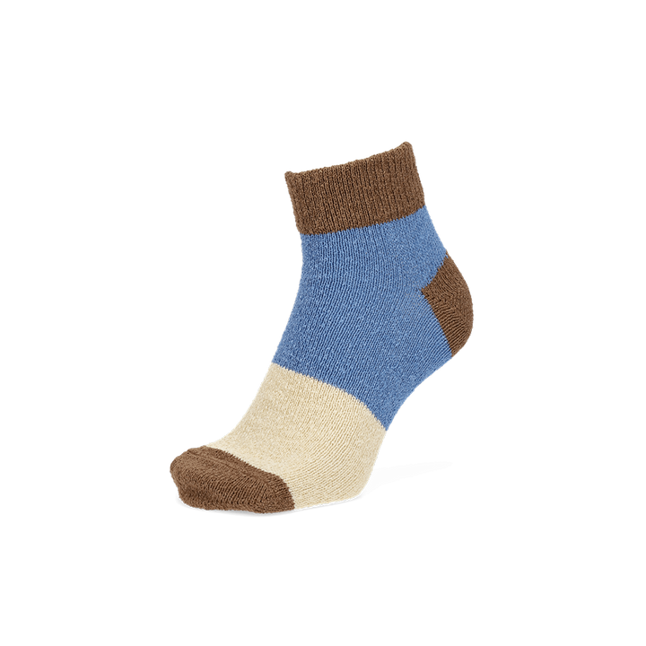 Tricolor Washi Short Crew Socks - Brown (MEN)