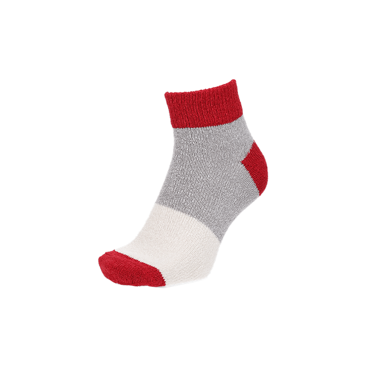 Tricolor Washi Short Crew Socks - Red (MEN)