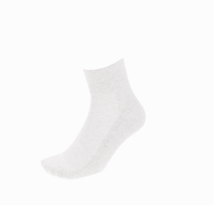 High-Standard Cotton Pile Short Crew Socks - White