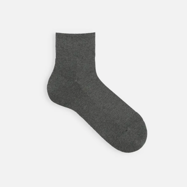 High-Standard Cotton Pile Short Crew Socks - DimGrey