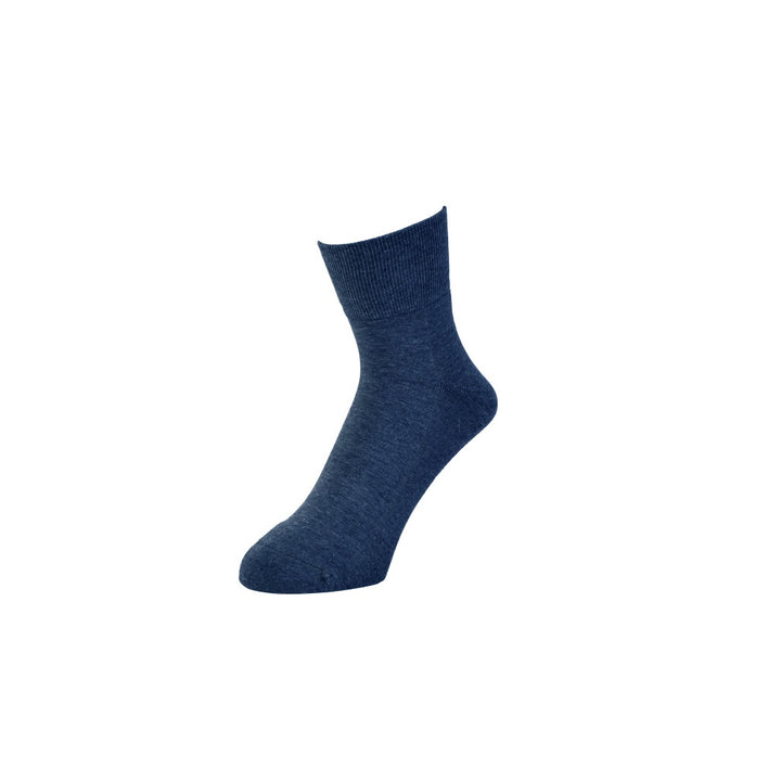 High-Standard Cotton Pile Short Crew Socks - Navy