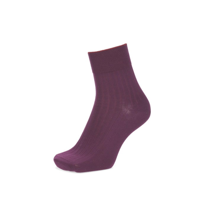 Silky Cotton Short Crew Socks - Violet (MEN)