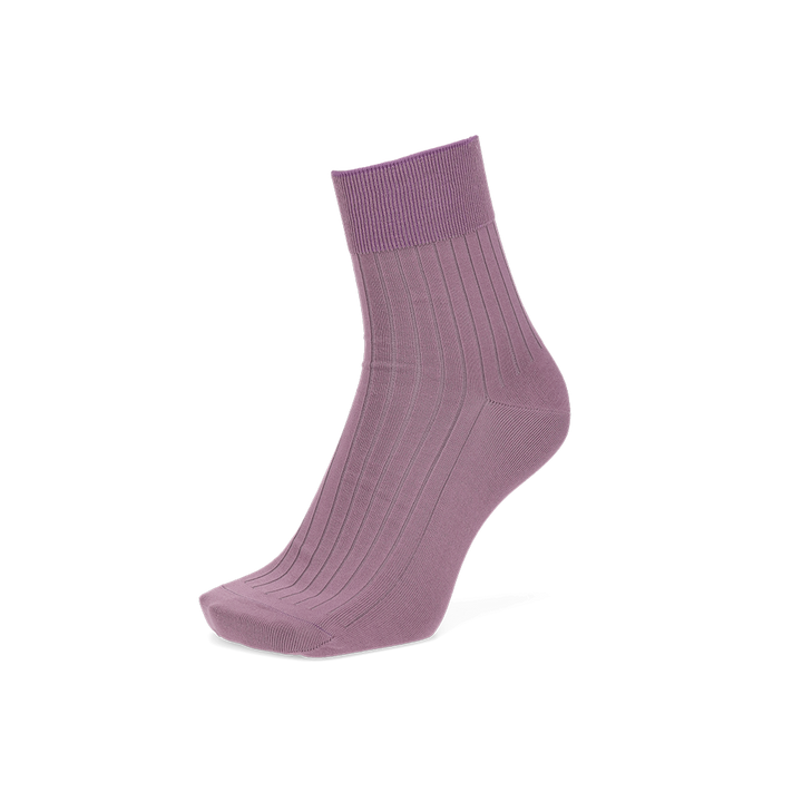Silky Cotton Short Crew Socks - VintagePurple (MEN)