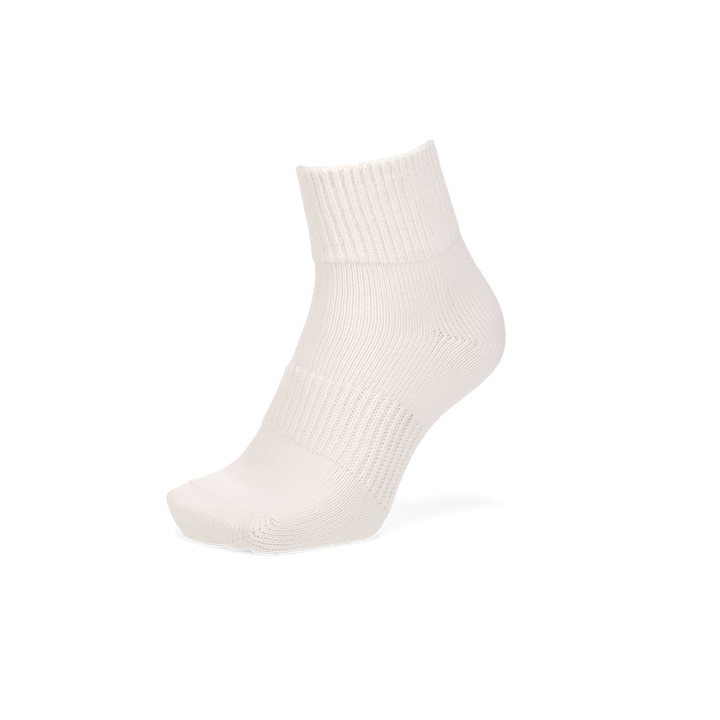 Thick Cotton Short Crew Socks - White (MEN)