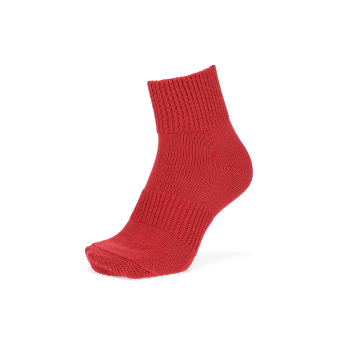 Thick Cotton Short Crew Socks - Red (MEN)