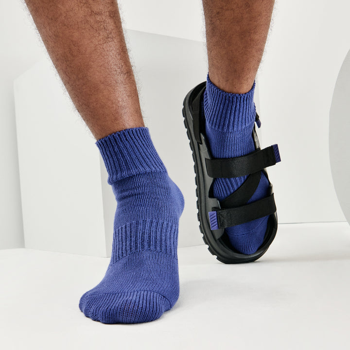 Thick Cotton Short Crew Socks - Blue (MEN)